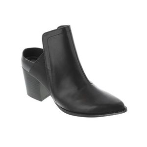 Qupid Tilt Black block heeled mule